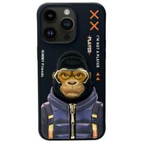 NIMMY case COOL AND CUTE 2.0 Monkey for iPhone 15 Pro Max, black