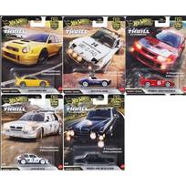 Hot Wheels Premium Thrill Climbers Modeliukų rinkinys (Lancia Delta,Mitsubishi Lancer Evo VI Mercedes 300,Subaru Impreza WRX,Porsche 914 Safari) (yra Sandėlyje)