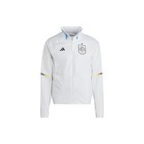 Adidas Ispanijos rinktinės vientiso spaudinio logotipas Užsegamas apykaklės švarkas Vyriški švarkai Baltas IC4392 S