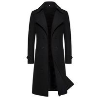 Youth Long Double-Breasted Elegant Windbreaker Autumn Daily Simple Slim Outwear 5XL juoda