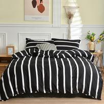 Juodai baltas patalynės komplektas dvigulei lovai sabanas cama matrimonial Queen/King Antklodžių komplektai Vienvietis užvalkalas su pagalvės užvalkalu Single 3pcs
