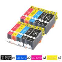 Suderinamos Canon CLI-521 - PGI-520 rašalo kasetės, skirtos Pixma MP630-980-620