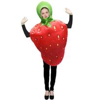 Festivalio karnavalo vakarėlio braškių Cosplay kostiumas, suaugusiems Adult One Size raudona