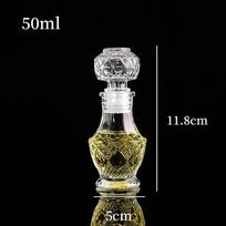 1 vnt. 50 ml mini stiklinių alkoholio butelių su užsukamu kamščiu, maži tušti spiritinių gėrimų, viskio, vyno buteliai, viskio dekanterio buteliai 50ml