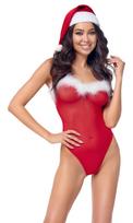 Cottelli X-Mas Powernet Body & Hat 2644967 Red S/M