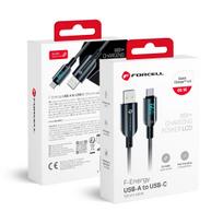 FORCELL F-ENERGY C272 USB A to Type C QC4.0 3A 66W Digital 1.2 m black