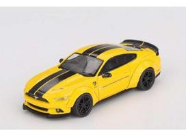PRE-ORD3R Mini GT Modeliukas 1/64 2015 Ford Mustang LB-Works, triple yellow