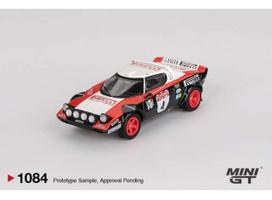 PRE-ORD3R Mini GT Modeliukas 1/64 1978 Lancia Stratos HF #4 winner Rally Sanremo, white/red/black