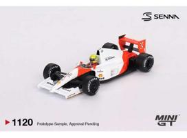 PRE-ORD3R Mini GT Modeliukas 1/64 1991 McLaren MP4/6 #1 Ayrton Senna Japanese Grand Prix 2nd Place, white/red