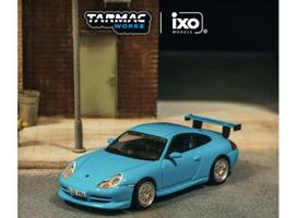PRE-ORD3R Tarmac Modeliukas 1/64 Porsche 911 GT3 (type 996, light blue