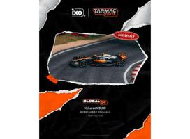 PRE-ORD3R Tarmac Modeliukas 1/64 McLaren MCL60 Lando Norris British Grand Prix 2023, black/orange