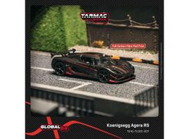 PRE-ORD3R Tarmac Modeliukas 1/64 Koenigsegg Agera RS, black carbon fiber/red