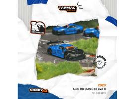 PRE-ORD3R Tarmac Modeliukas 1/64 Audi R8 LMS GT3 EVO II *Tarmac Works 10th Anniversary*, black/blue
