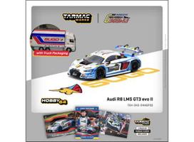 PRE-ORD3R Tarmac Modeliukas 1/64 2024 Audi R8 LMS GT3 evo II, James YuMacau GT Cup - FIA GT World Cup Uno Racing, white/blue/red