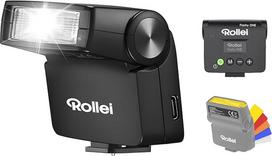 "Rollei Flashy One" mini fotoaparato blykstė GN 16 su skystųjų kristalų ekranu, atkūrimo laikas 0,01 ~ 2,5 s, universali fotoaparato blykstė, suderinama su "Canon Nikon Sony Fujifilm Lumix Olympus", mini fotoaparato blykstės priedas