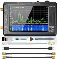 AURSINC Tinysa Ultra+ ZS407 spektro analizatorius, 2025 m. atnaujintas HW V0.5.4 100 kHz-7,3 GHz 4,0 colių delninis dažnių analizatorius, signalų generatorius "2-in-1" nuo 100 kHz iki 900 MHz MF/HF/VHF UHF įvesties, su 32GB kortele