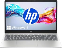 HP nešiojamasis kompiuteris, 15,6 colių FHD ekranas, "Intel N100", 4GB DDR4 RAM, 128GB UFS, "Intel UHD Graphics", "Windows 11 Home" S režimu, QWERTZ klaviatūra, natūralios sidabrinės spalvos