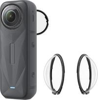 Premium Objektivschutz für Insta360 X5, optiškesnė apsauginė apsauga nuo gehärtetem Glas, geresnė oleofobinė apsauga, Härte 10H , HD skaidrumo, drehbar zum Anbringen und Entfernen Schutzkappen