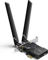 UGREEN WiFi 7 BE6500 WLAN kortelė su "Bluetooth 5.4", 6 GHz dažnių juosta, MLO, paprastas diegimas, WPA3, tinklo kortelė su 2 x 6 dBi antenomis, PCIe WLAN kortelė, suderinama su "Windows 11