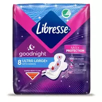 Paketai LIBRESSE GOODNIGHT ULTRA LARGE+, 8 vnt.