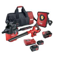 Akumuliatorinių įrankių rinkinys FLEX FLEXPACK III 18V