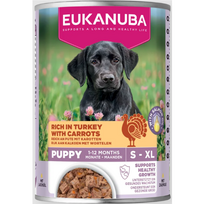 Eukanuba konservuotas maistas šuniukams su kalakutiena ir morkomis 400 g
