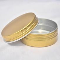 50 vnt. 60 ml aliuminio indelis 60 g aliuminio skardinė talpykla Auksinės spalvos 60 ml kosmetikos indelis beige