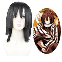 Iguro Obanai Cosplay Wig Anime Short Black Styled Heat Resistant Synthetic Hair Role Play Wigs as the picture-