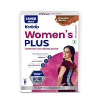 Horlicks Women's Plus Chocolate Health Drink 400g Refill Pack for Strong Bones With Calcium Vitamin D K2 white