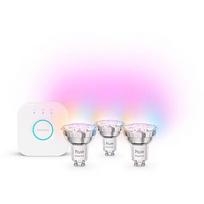Philips Hue Essential Starter Kit, Spotlight + Hue Bridge, Full Color, GU10, 3 pc, white - Smart light kit 929004235707