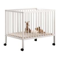 Baltos spalvos iš buko masyvo maniežas vaikams reguliuojamas aukštis/ant ratukų 95x75 cm Dino – Vipack