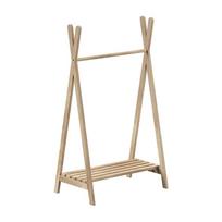 Natūralios spalvos iš ąžuolo masyvo vaikiška drabužių kabykla 74x132 cm Forrest – Vipack