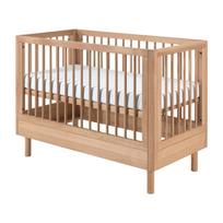 Natūralios spalvos iš ąžuolo masyvo vaikiška lovelė reguliuojamas aukštis 60x120 cm Forrest – Vipack