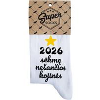 Moteriškos kojinės "2026 metais sėkmę nešančios kojinės"
