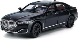 Modelis BMW 7 Black 1:24 su šviesa ir garsu ant baterijų Black, Collection modeliai