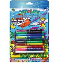 SPLAT PLANET magiška spalvinimo knygelė Jūros tema – 10 flomasterių, 20 paveikslų, 18 spalvų