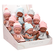 Arias lėlė kūdikis su kepuraite, 26 cm – minkštas vinilas, vanilės kvapas