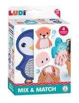 LUDI maudymosi dėlionės voniai – 4 gyvūnėliai, kūdikiams 10+ mėn.