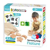 Igroteco medinis sensorinis žaidimas „Gamta“ 2+ – 8 figūrėlės, loto rinkinys