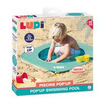 LUDI sulankstomas vaikiškas baseinas, žalias, 70×70 cm – mini nešiojamas nuo 10 mėn.