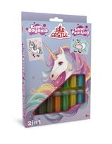 Red Castle smėlio piešimo rinkinys 2in1 – Vienaragis, 15 spalvų, 2 paveikslai, nuo 3 m.