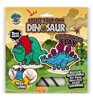 Splat Planet medinių dinozaurų modelino rinkinys vaikams, 6 spalvos, 3D kontūrai