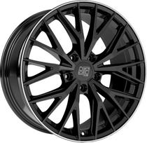 R20x10J 5X130 ET49 CB-66.6 Gloss Black+Diamond Lip