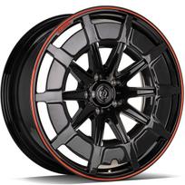 Ratlankis SEVENTY9 R22x10 5x130 ET 30 CB 84 (Black Red Carbon Lip Cover) (- kg)