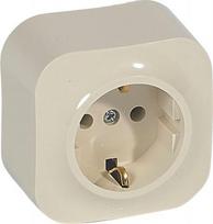 German std socket 2P+E Forix - surface mounting - IP 2X - 16 A - 250 V - ivory 782441 | 3245067824412