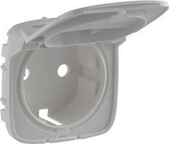 Cover plate Valena Allure - 2P+E socket - with flap - German standard - alu 754847 | 3414970509109