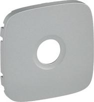 Cover plate Valena Allure - male/F type TV socket - aluminium 754767 | 3414970479686