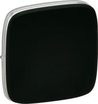 Cover plate Valena Allure - one/two-way switch or push-button - black 755008 | 3414970481481