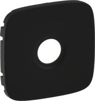 Cover plate Valena Allure - male/F type TV socket - black 754768 | 3414970479716