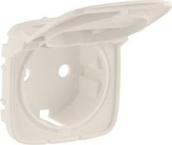 Cover plate Valena Allure - 2P+E socket - with flap - German standard - ivory 754846 | 3414970508959